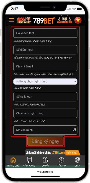 Bước 5: Chọn “lập tức đăng ký”